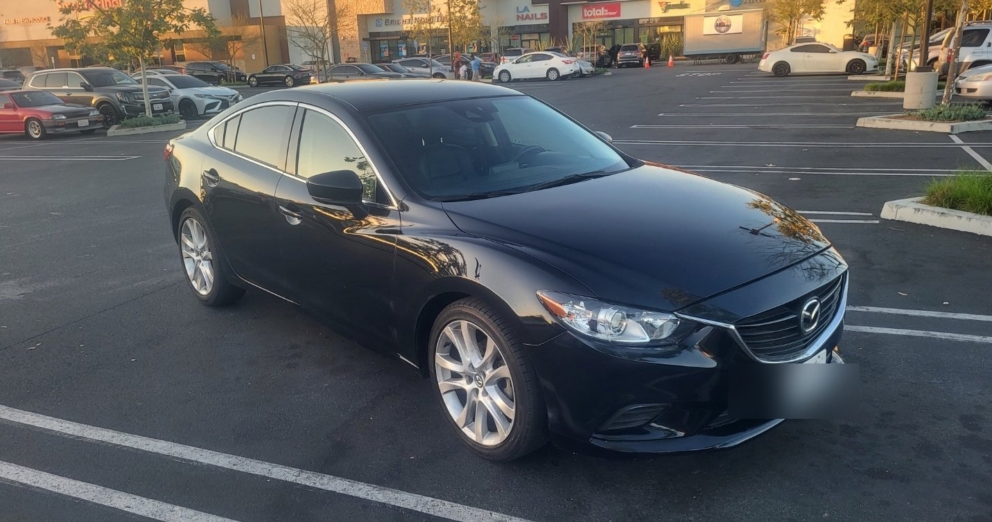 Repaired Mazda6, front-end collision rebuild